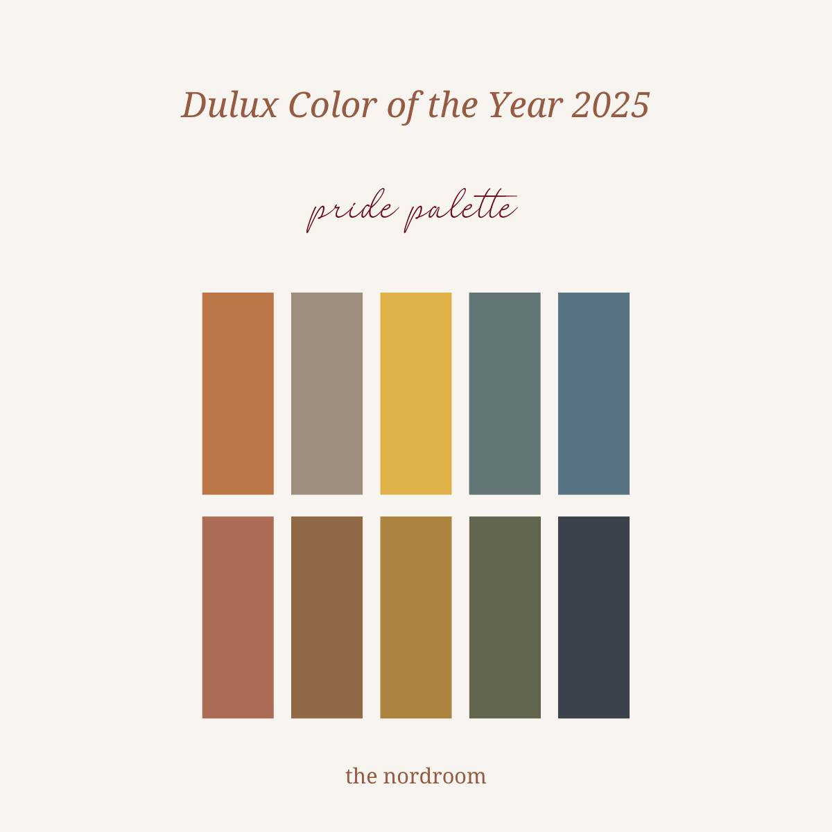 dulux colour of the year 2025 pride palette nordroom