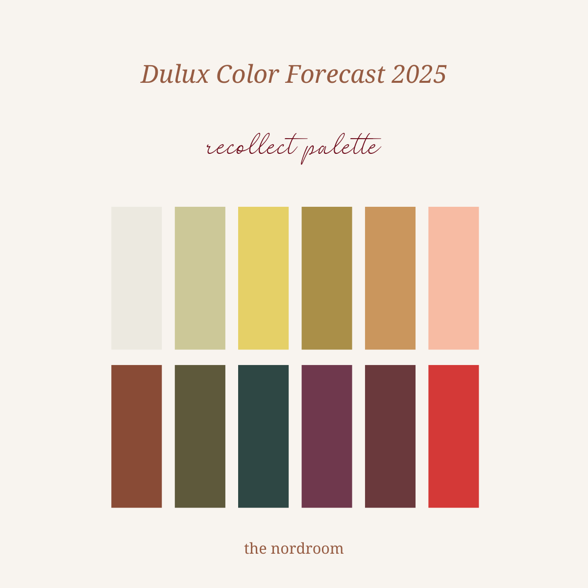 dulux recollect colour palette 2025 nordroom