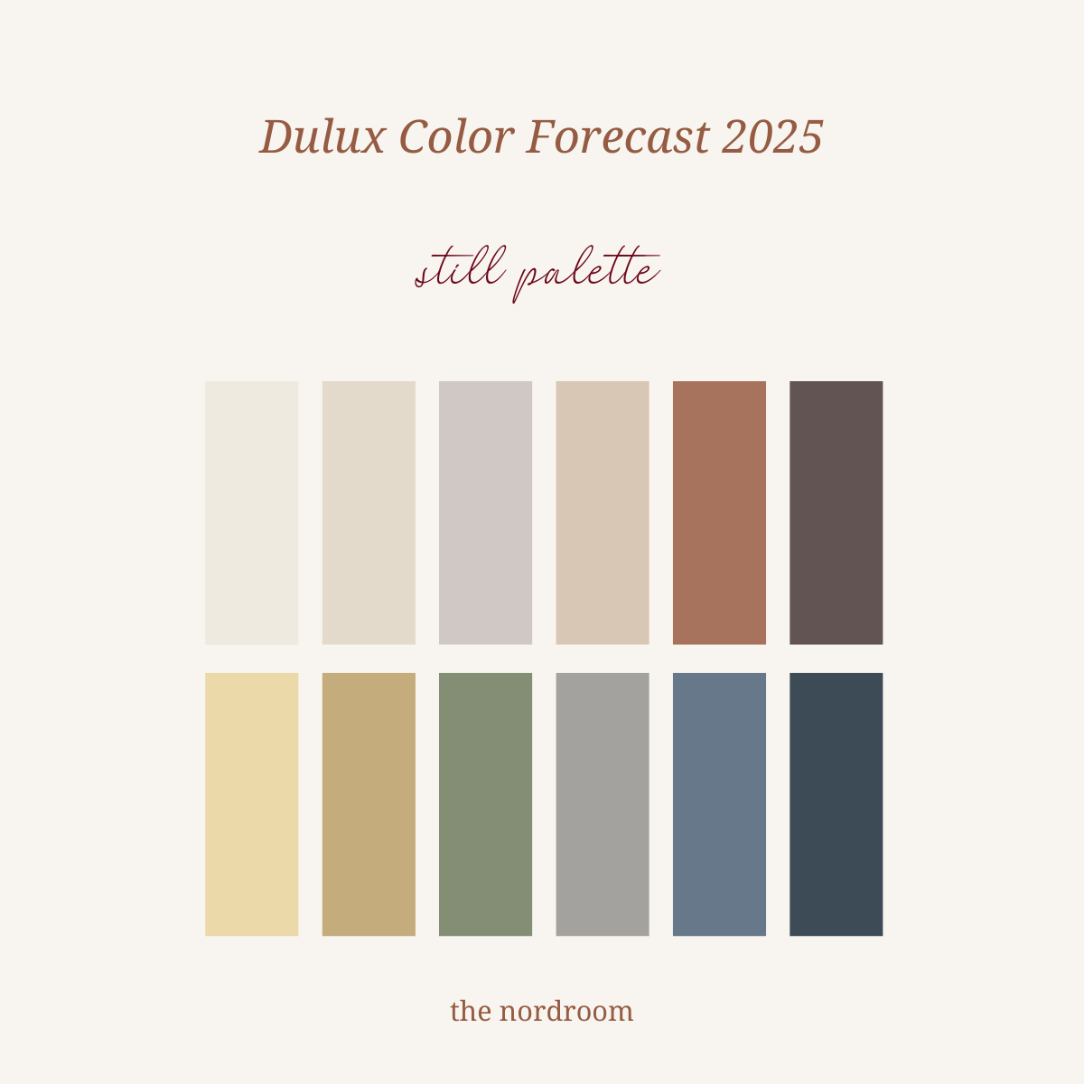 dulux still colour palette 2025 nordroom