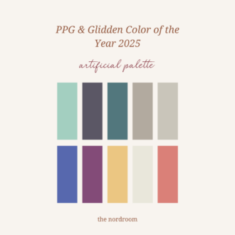The Color Trends For 2025 Warm Natural Shades And A Cheerful Accent Ppg Glidden Color Of The Year 2025 Artificial Palette Nordroom 330x330