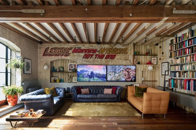 An Industrial and Colorful Warehouse Conversion in London - The Nordroom - Converting Industrial Warehouse Space To Living Area