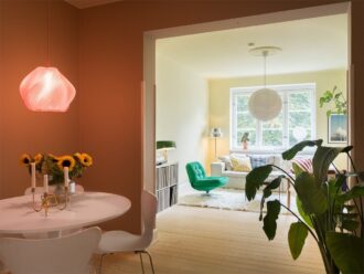 Colorful and Light Rooms in a Swedish One-Bedroom Apartment - The Nordroom