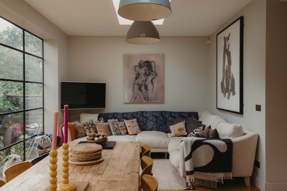 open plan kitchen living area