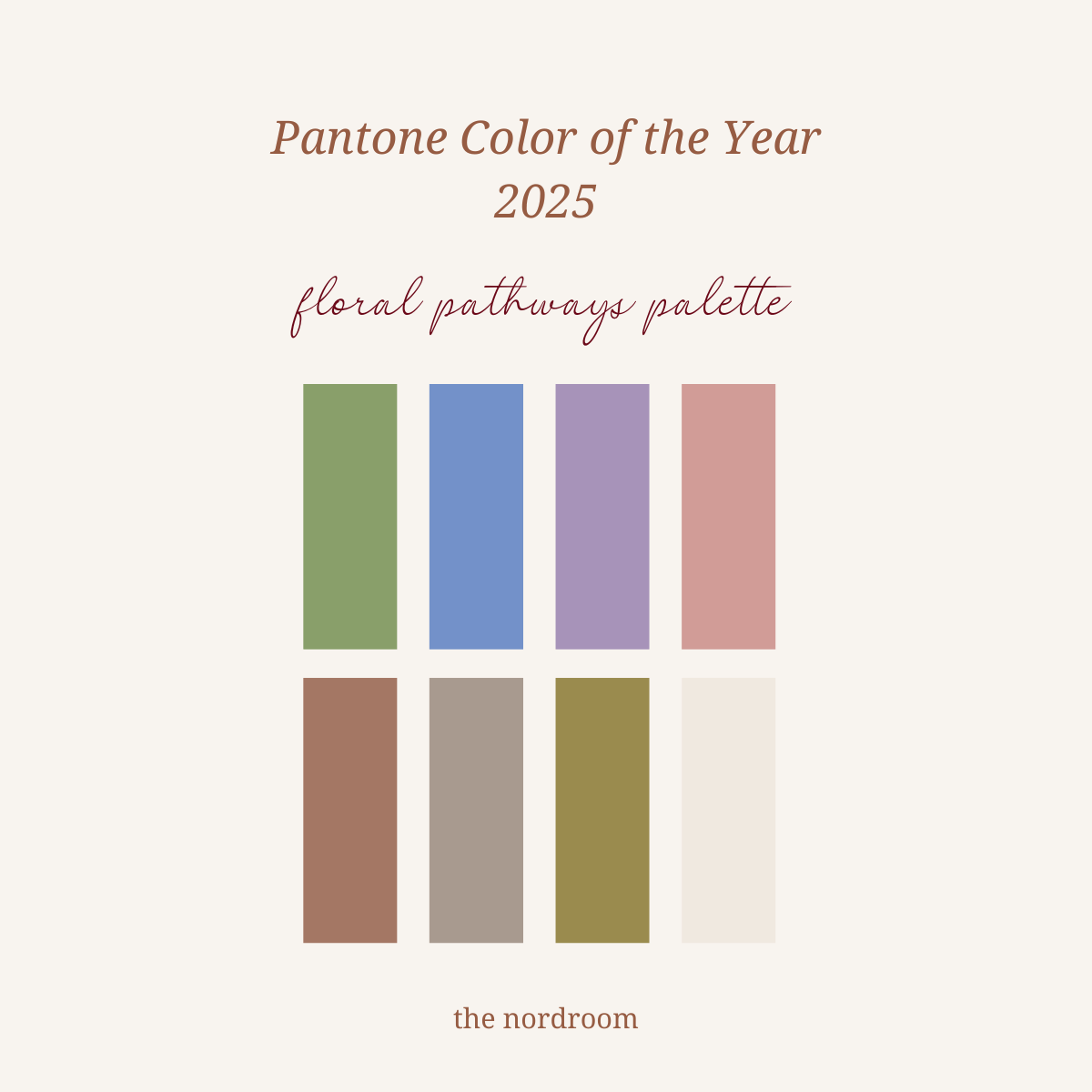 pantone floral pathways color palette nordroom