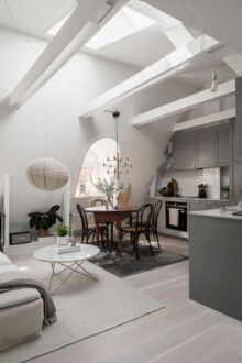 A Swedish Attic Apartment with a Lovely Balcony Overlooking the City ...