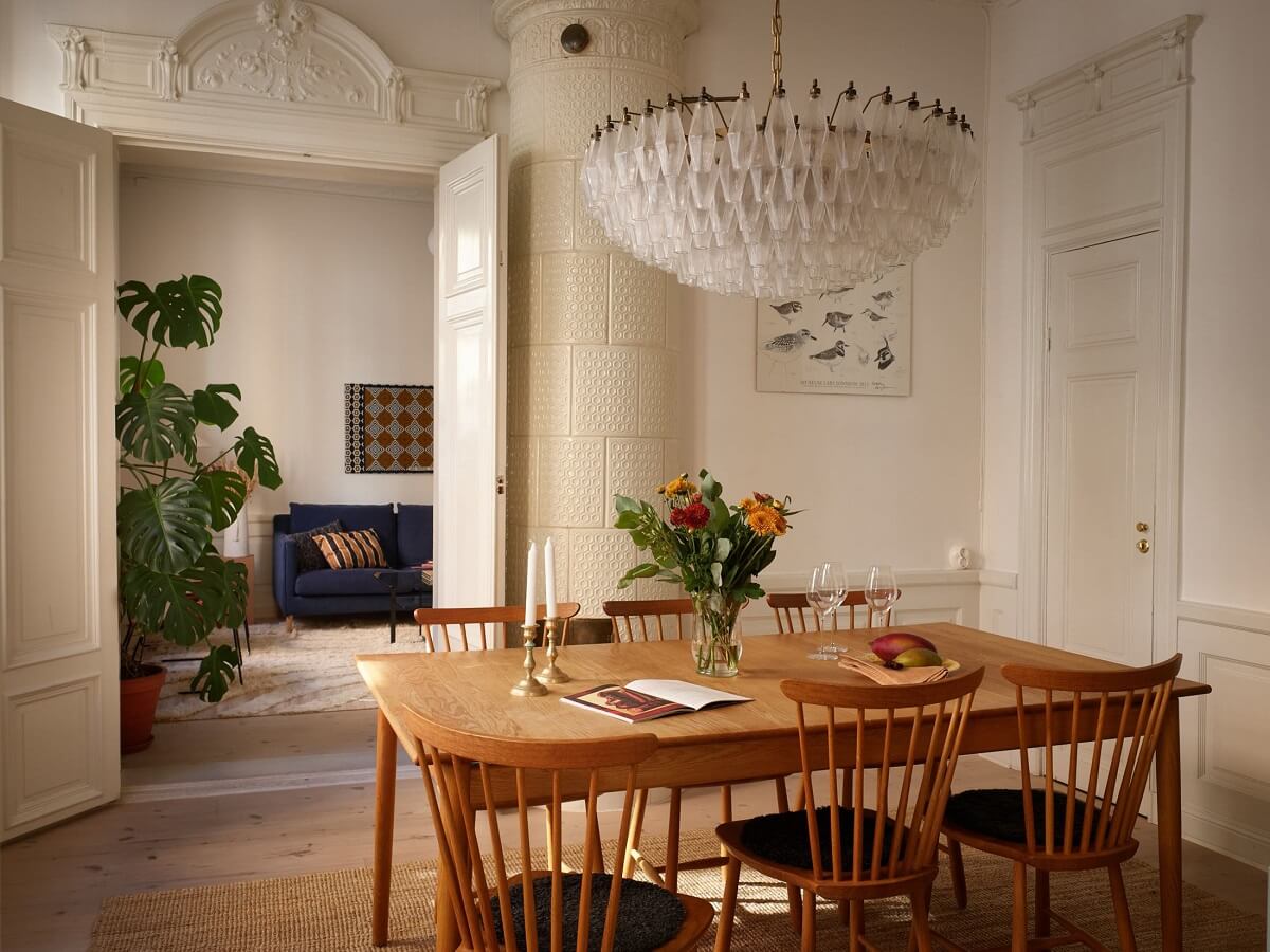 large chandelier dining room