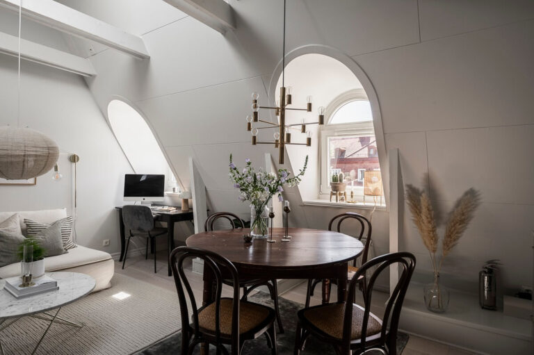 A Swedish Attic Apartment with a Lovely Balcony Overlooking the City ...