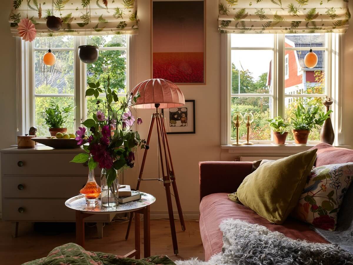 swedish cottage living room