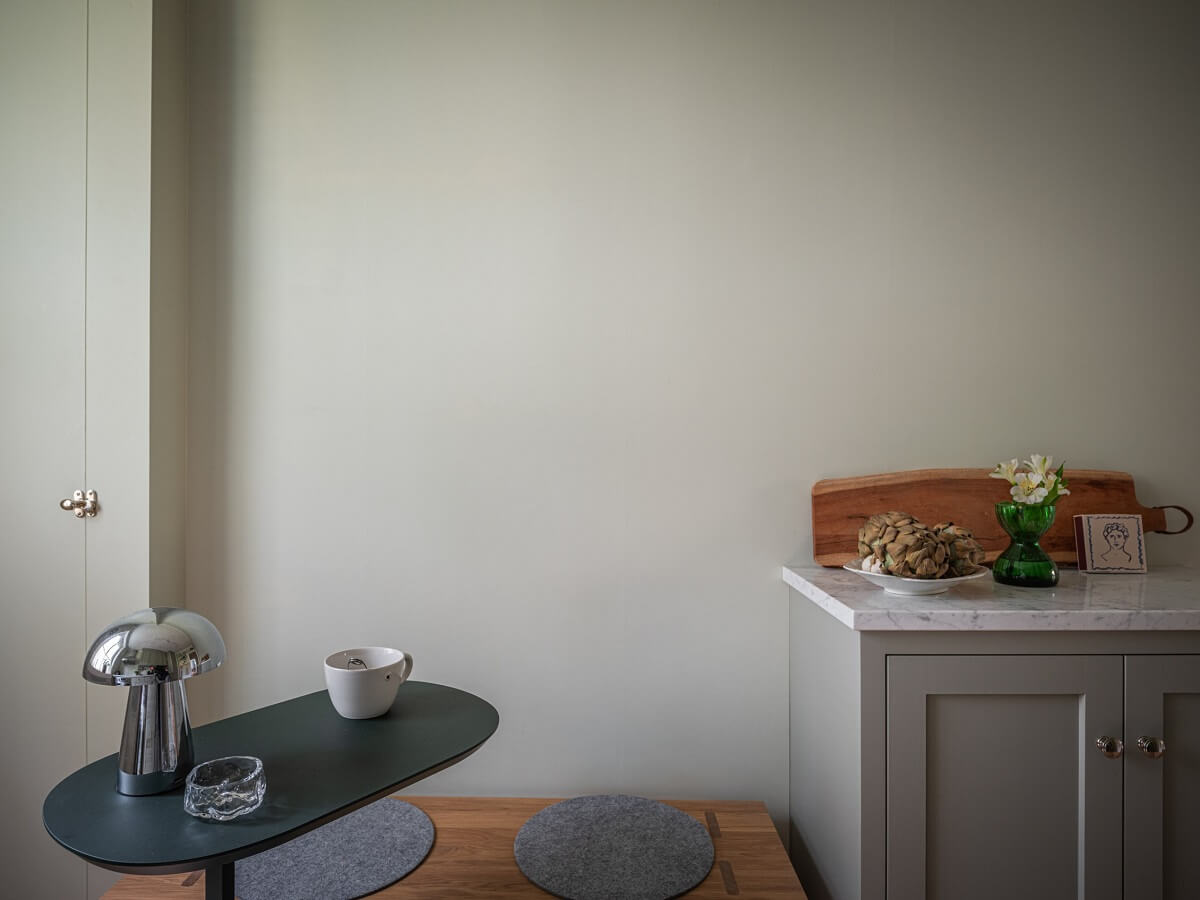 tiny kitchen seating coffee corner