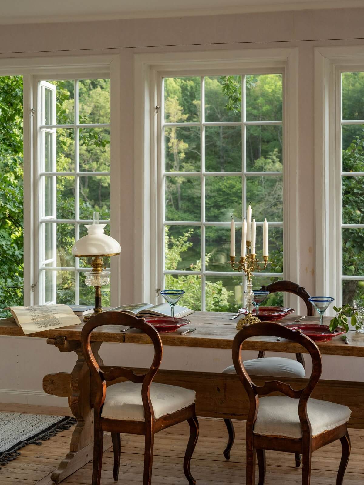wooden dining table