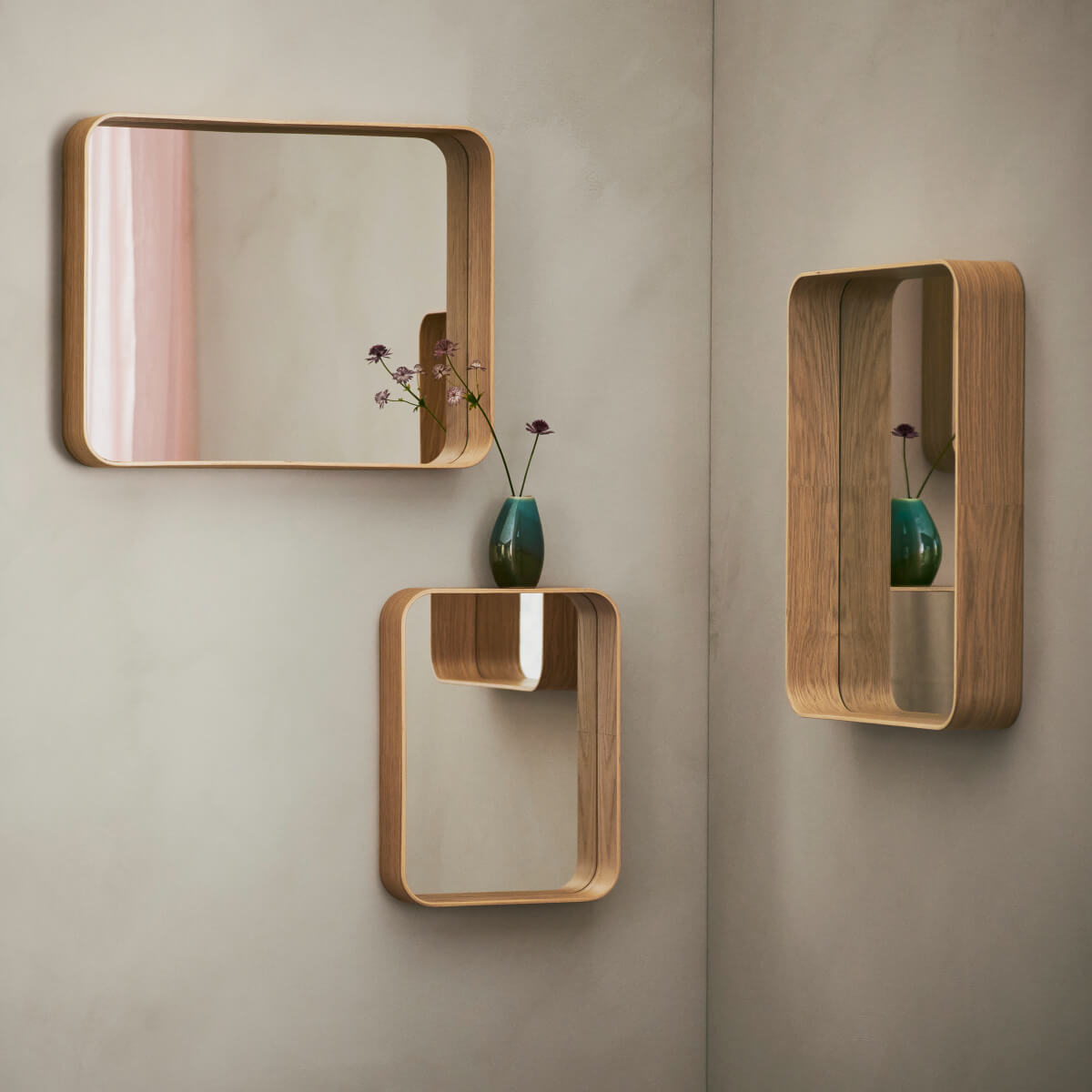 wooden mirrors