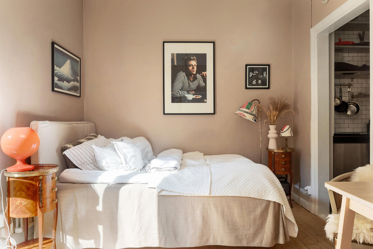 Best of 2025: Studio & Loft Apartments 25 antique nightstand swedish studio apartment