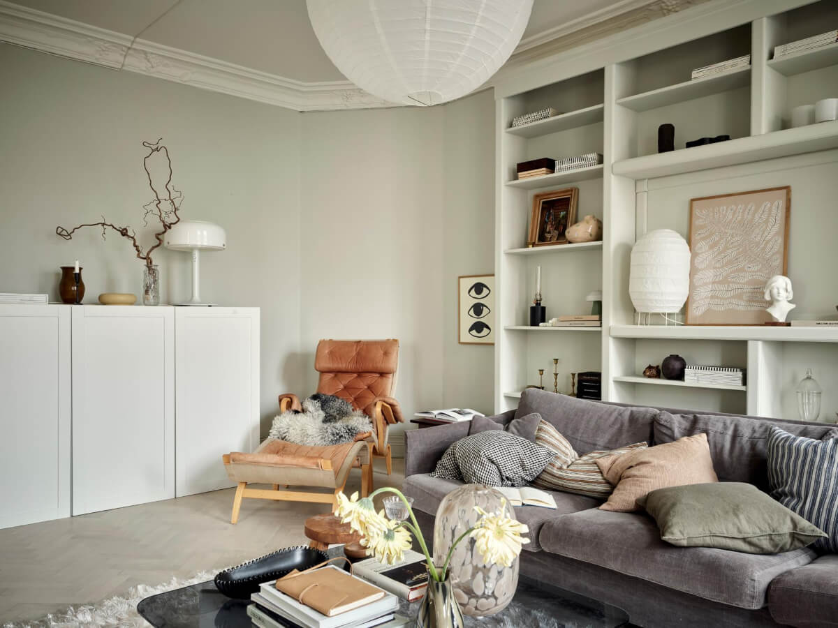 A Light Scandi Apartment in a Former Stately Home 6 beige living room