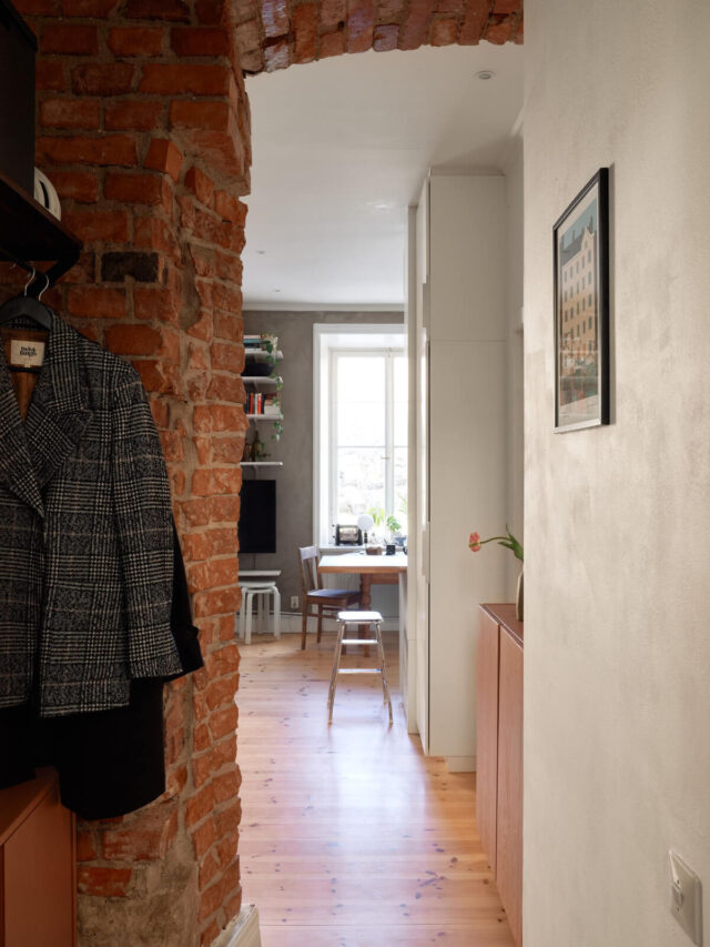 A Studio Apartment with Smart Storage Ideas and Exposed Brick - The ...