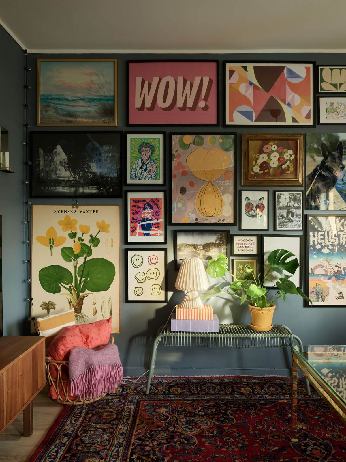 Image showcasing A Colorful Midcentury Apartment Filled with Art and Plants - The Nordroom