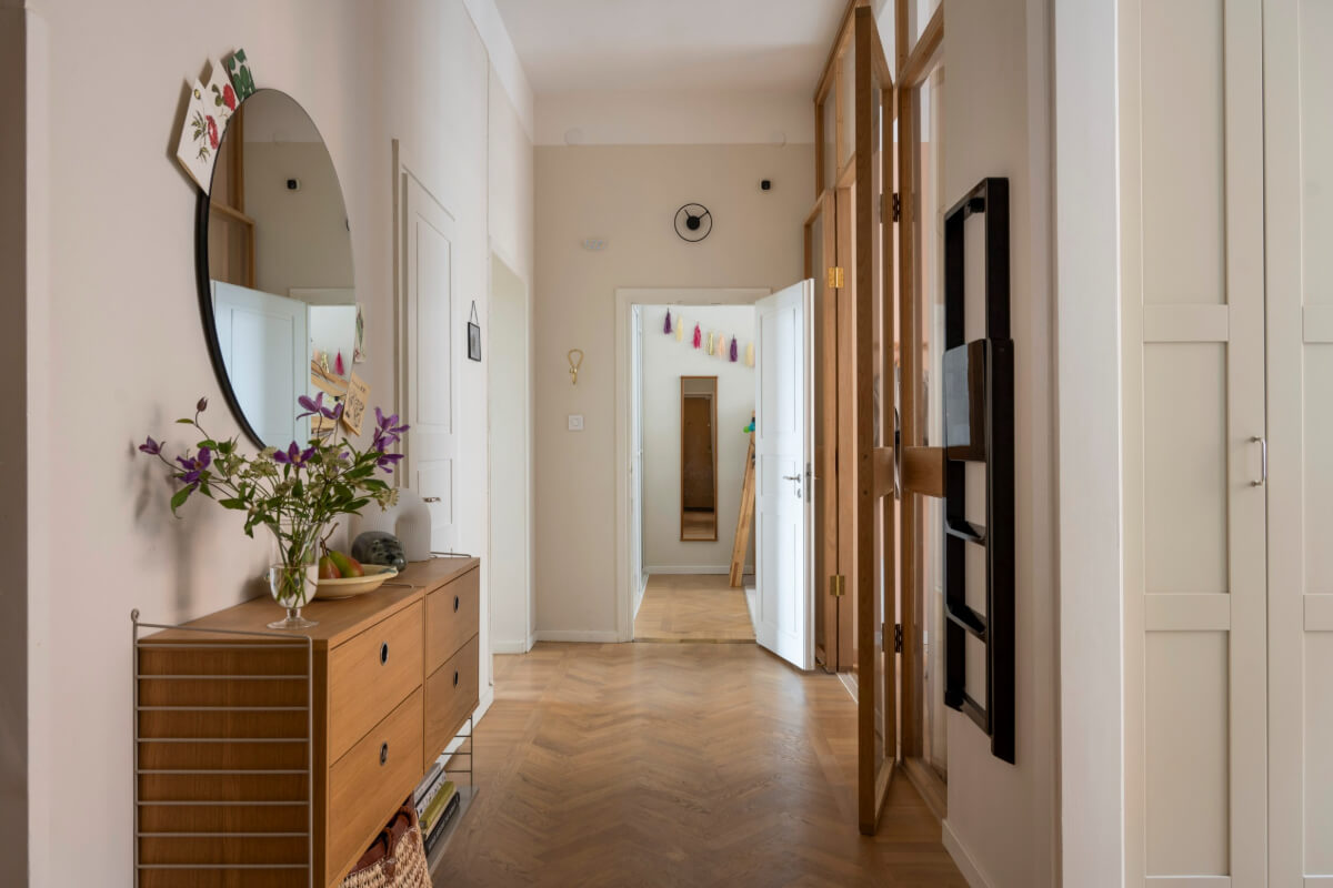hall parquet floor