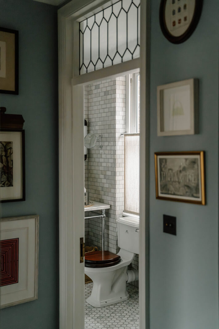 peek into bathroom