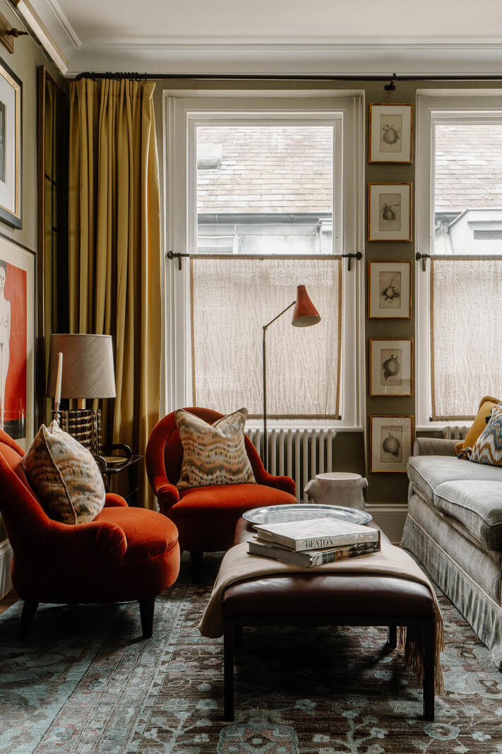 red armchairs