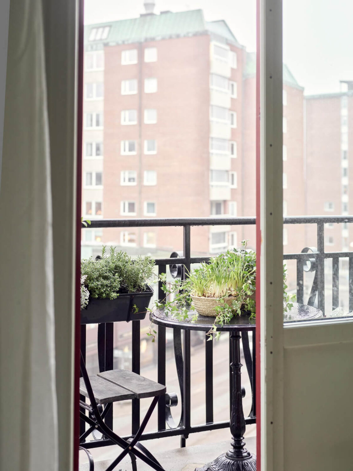 A Light Scandi Apartment in a Former Stately Home 11 small kitchen balcony