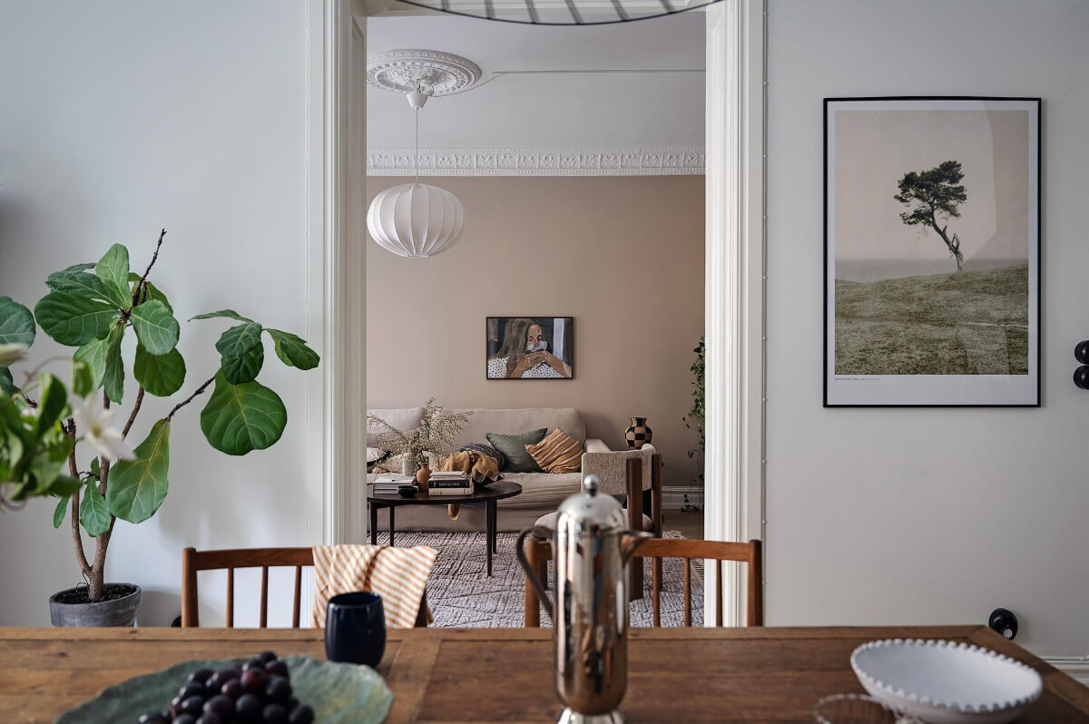 view into living room