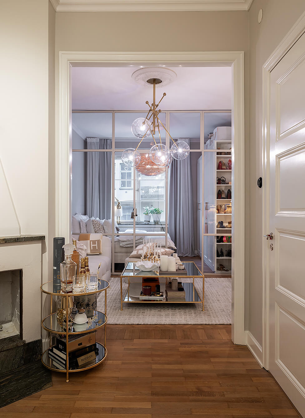 view into small luxurious apartment