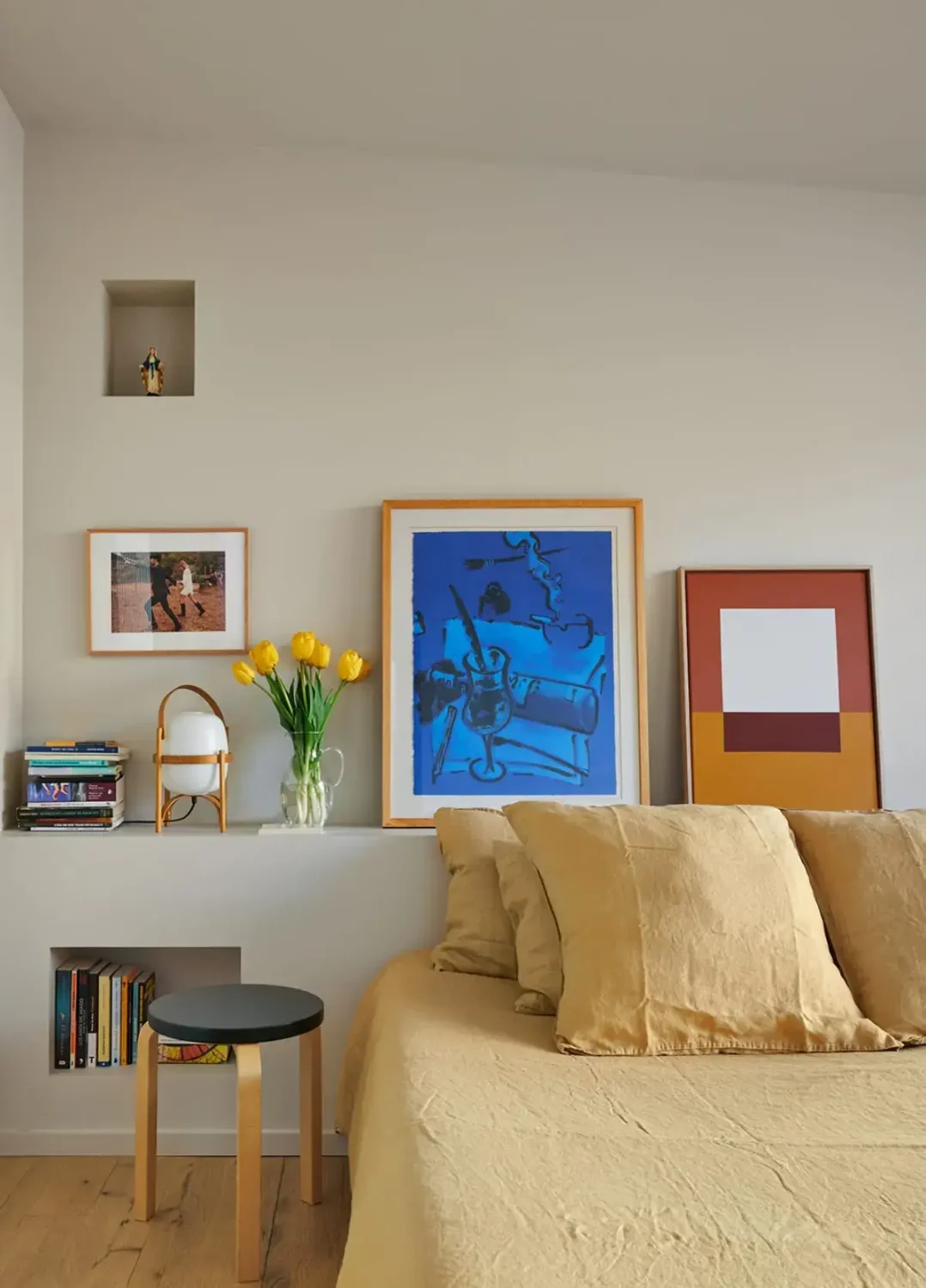 Colorful Contemporary Interiors in a 1930s Spanish House 11 bedroom ledge