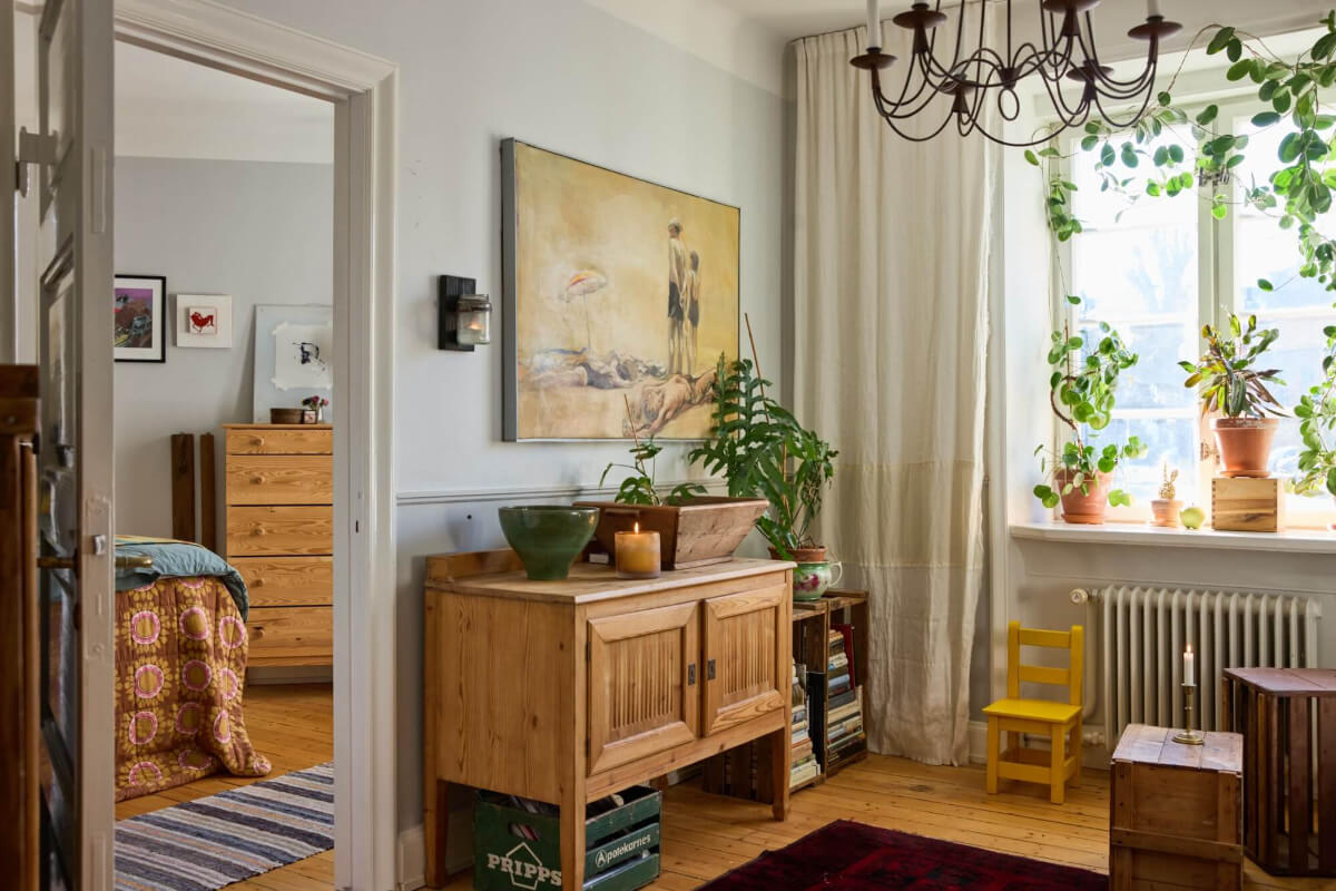 cozy light gray living room wooden floor