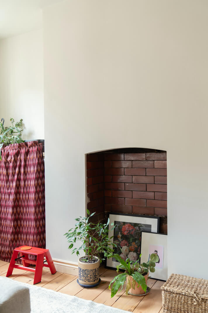 fireplace mantel tilework