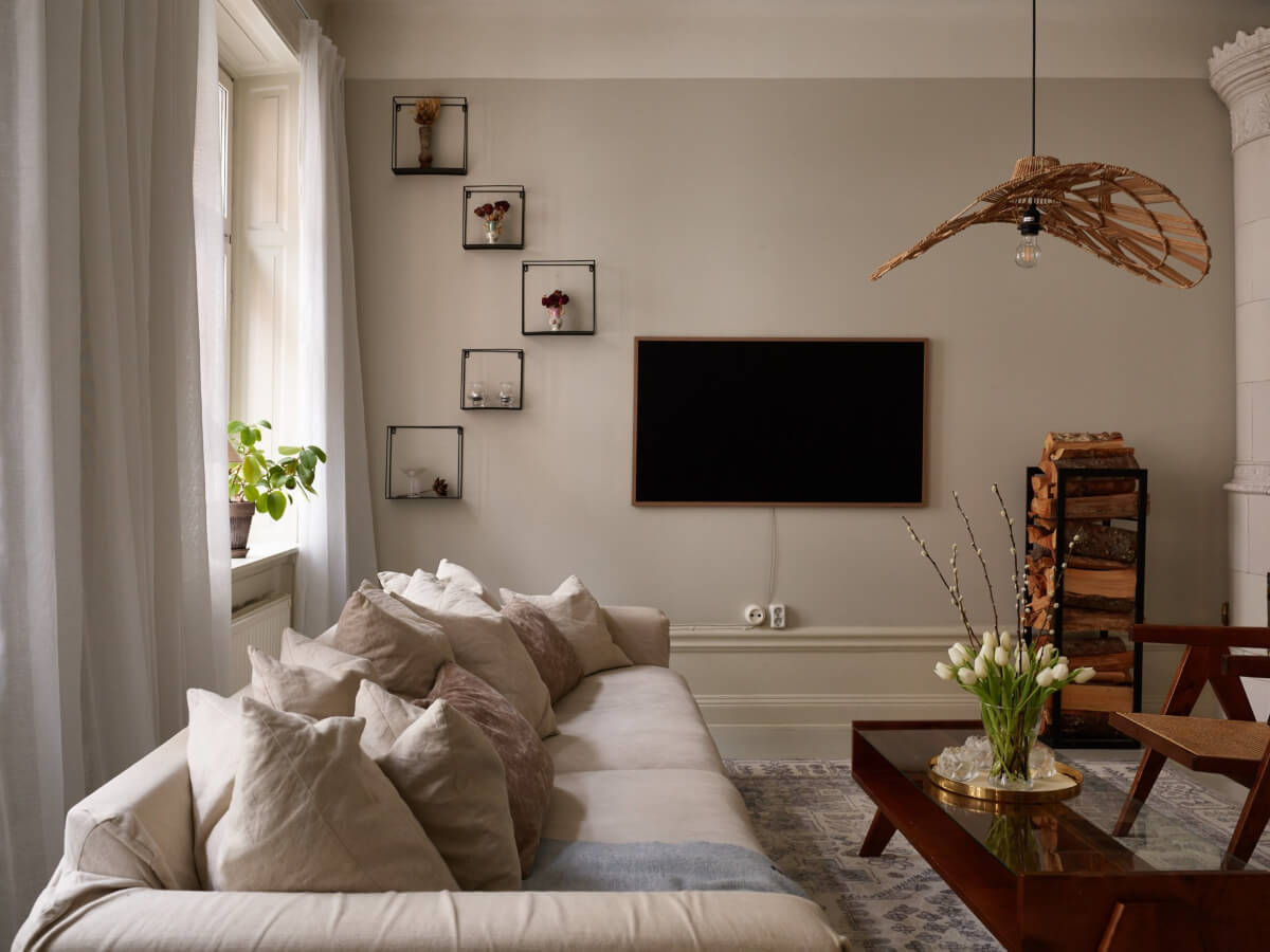 light gray living room