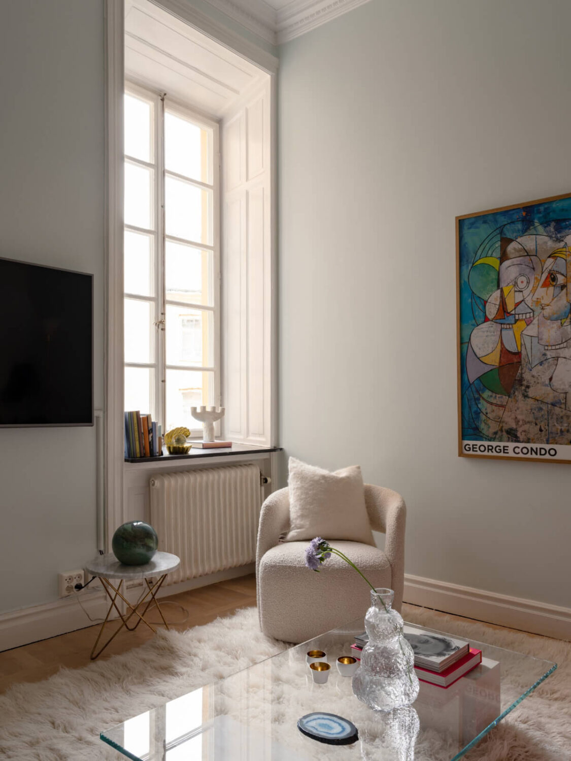living room large window deep window sill
