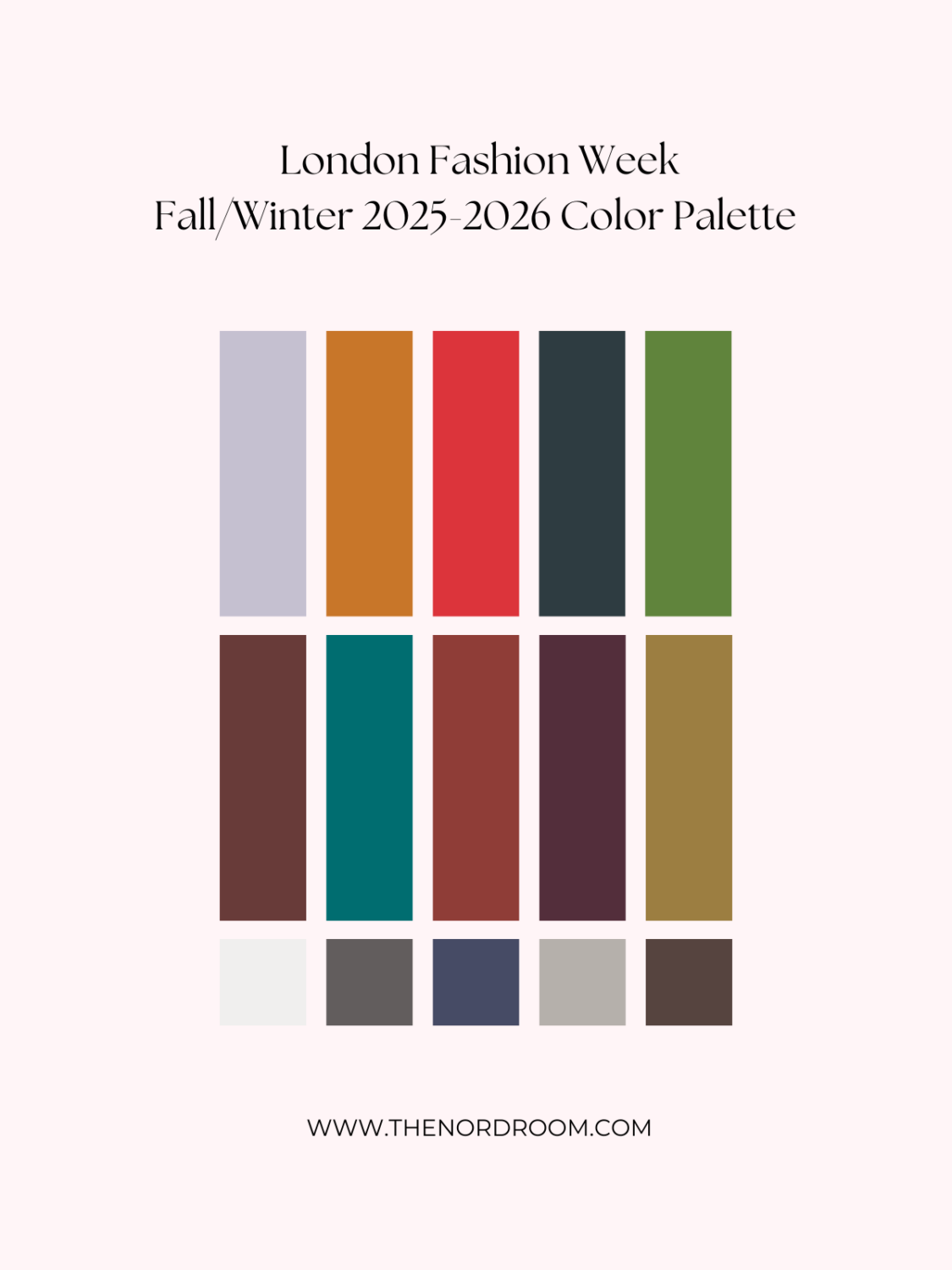 london fashion week color trend report color of the year 2026 nordroom 2026 Color of the Year Prediction (with Color Palettes)