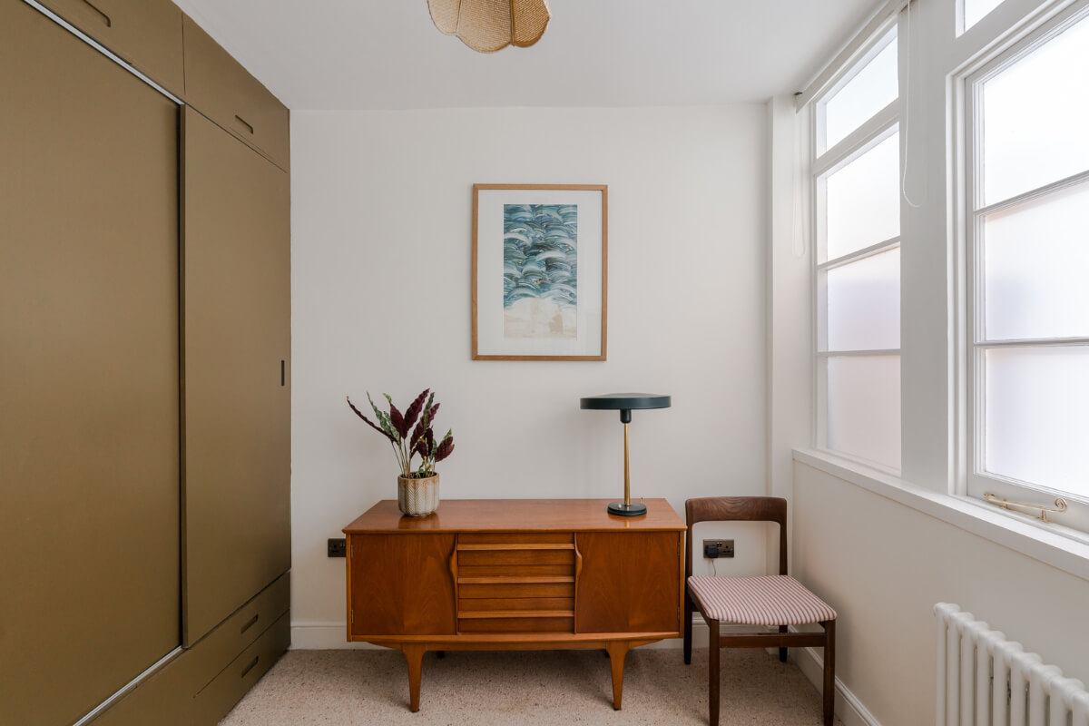 Contemporary Design in a Victorian Ground Floor Apartment 17 olive green wardrobes