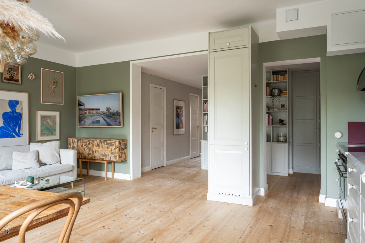 open plan green living space