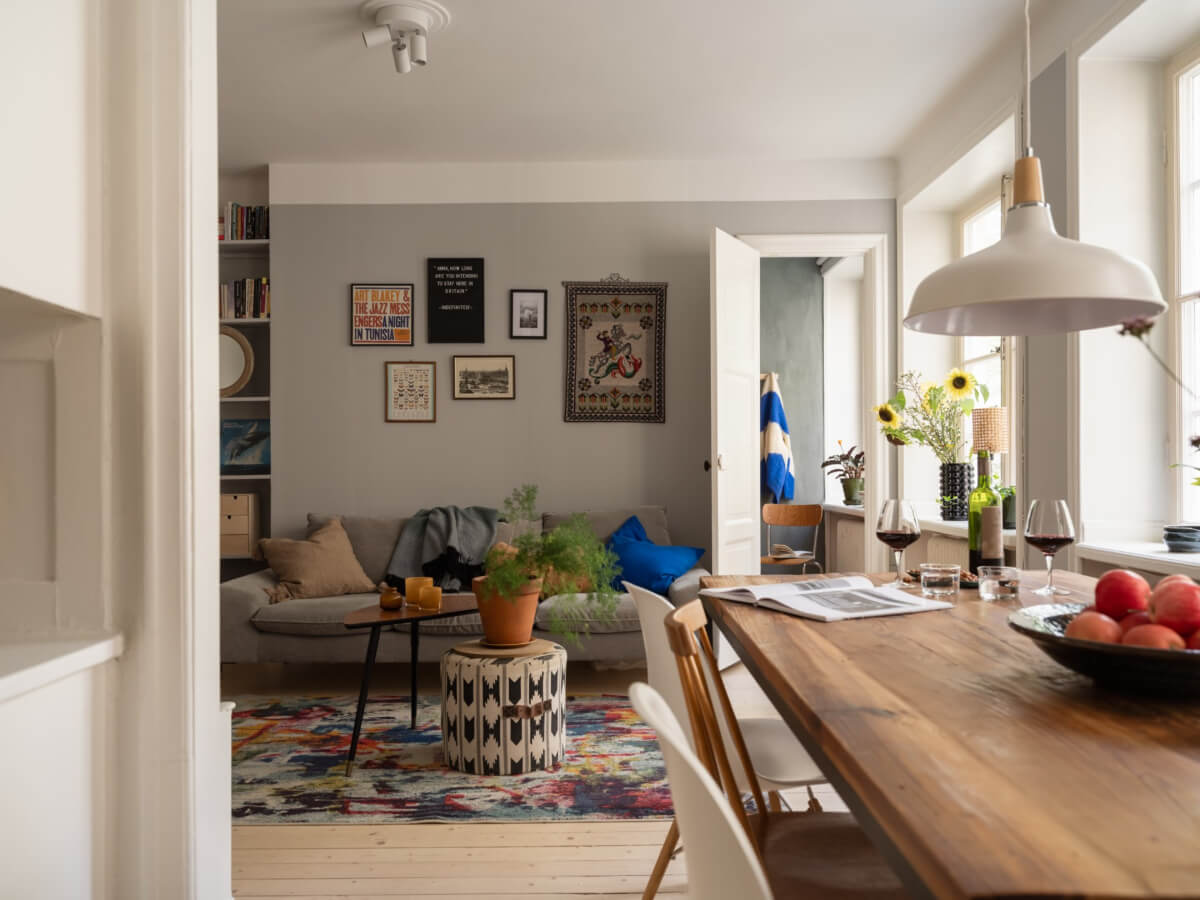 open plan living room