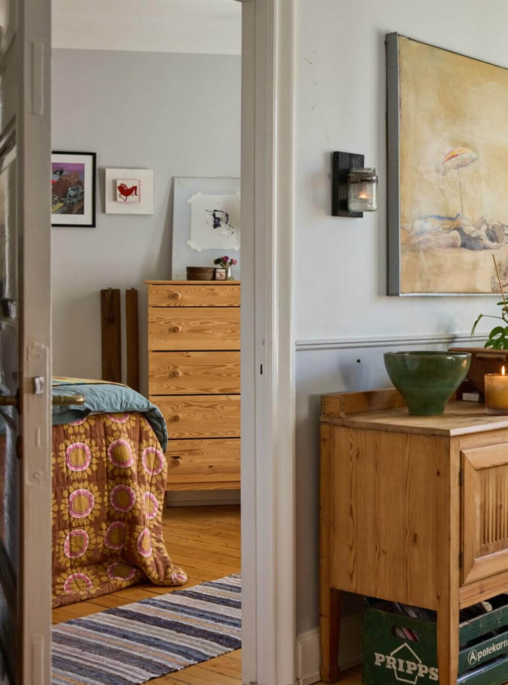 peek into cozy bedroom