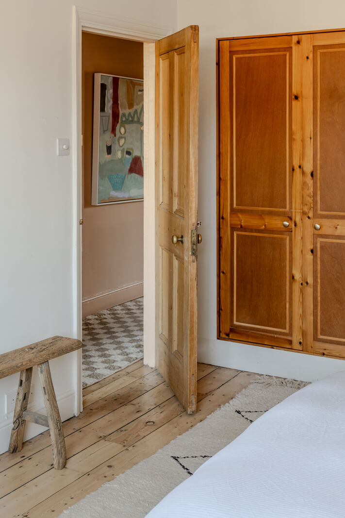 A Light Duplex Apartment in an Arts and Crafts Building 14 raw wooden door