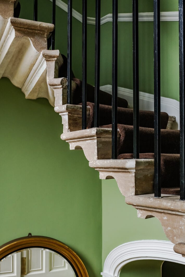 Period Features and Color in a Pretty Georgian House 11 staircase detail