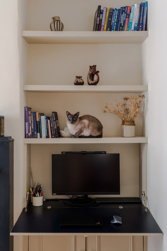 Contemporary Design in a Victorian Ground Floor Apartment 12 tiny home office