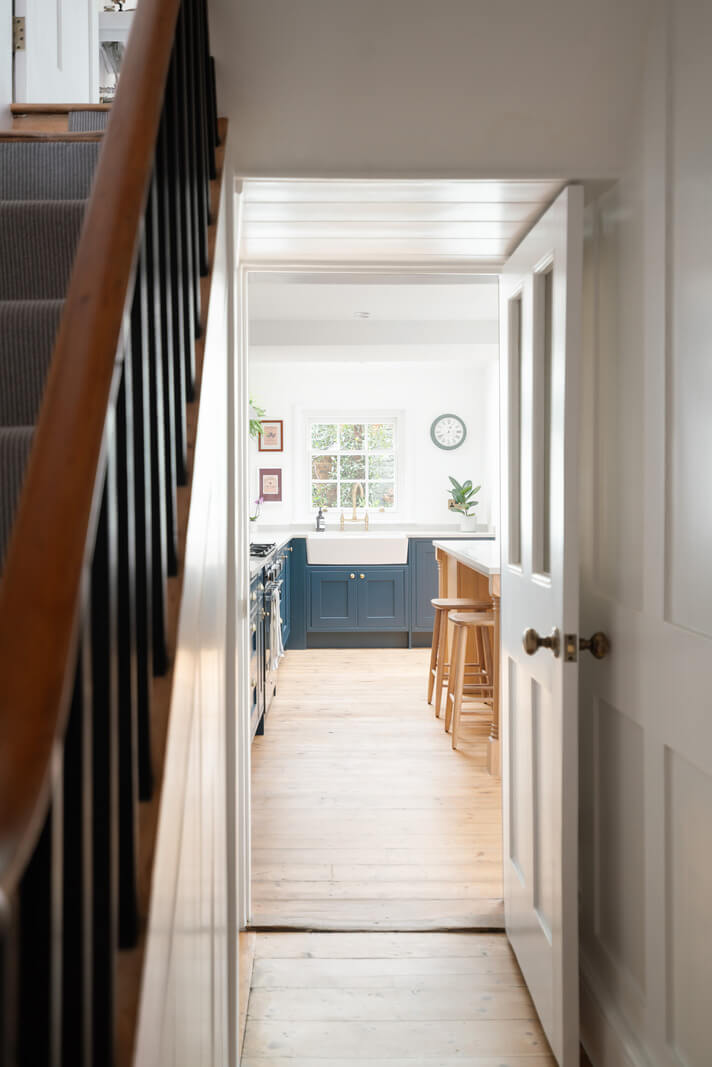 view into kitchen