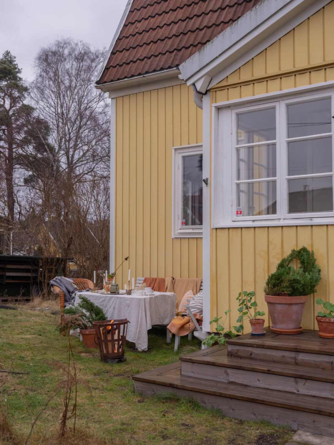 yellow swedish home garden