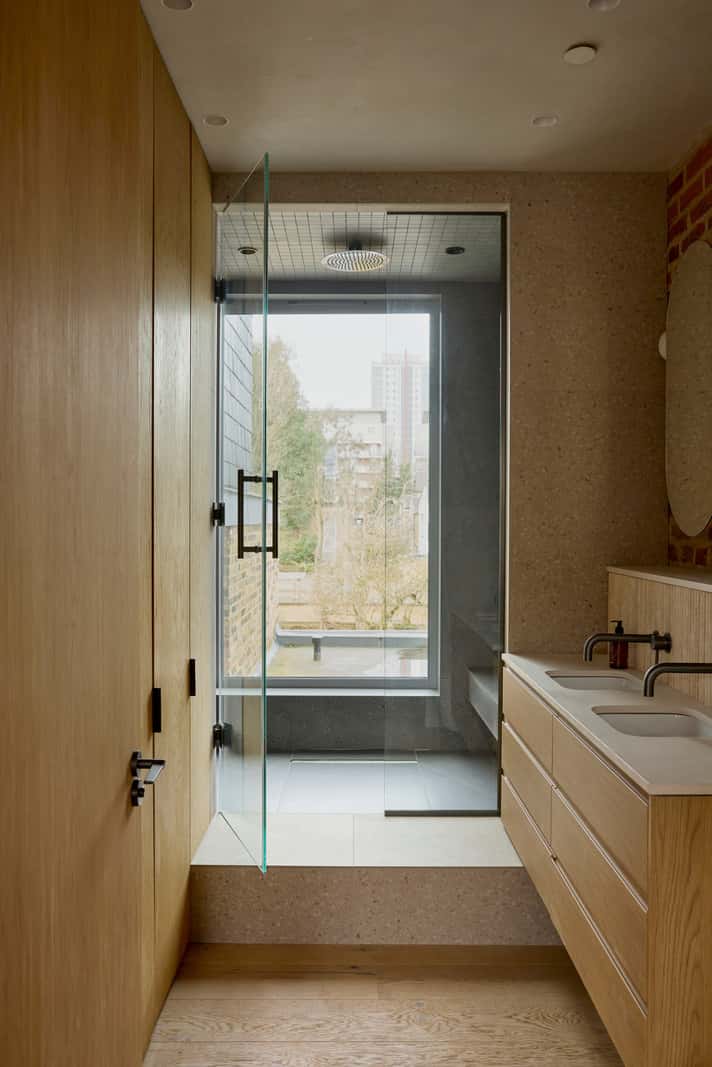 Contemporary Architect-Designed Interiors in a Victorian House 17 bathroom double sink