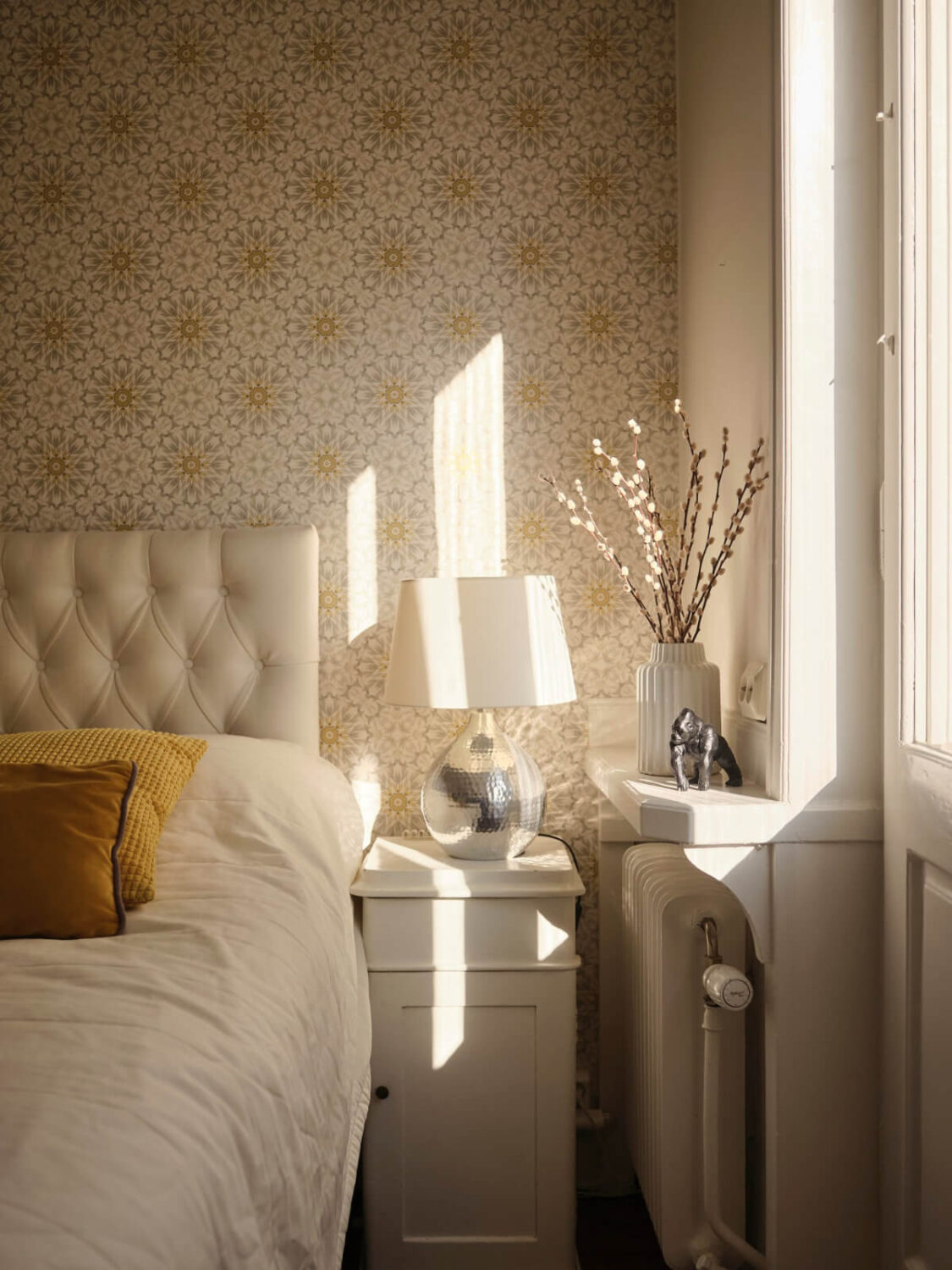 A Light-Filled 1920s Apartment with Two Spacious Balconies 25 bedroom nighstand