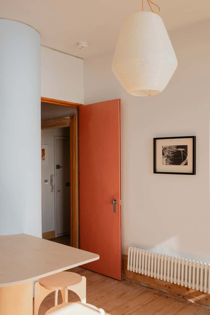 Bespoke Furniture in a Restored Seaside Apartment in England 13 birch ply island