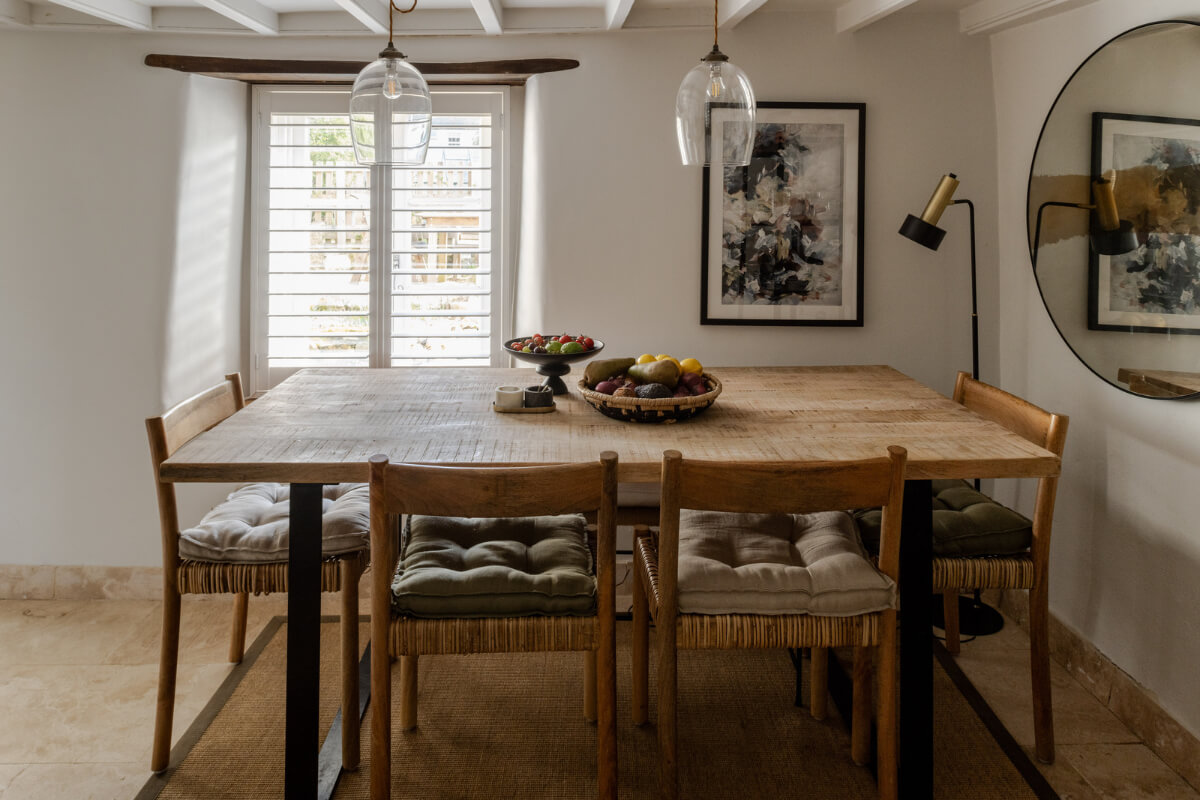 dining room round mirror low ceiling