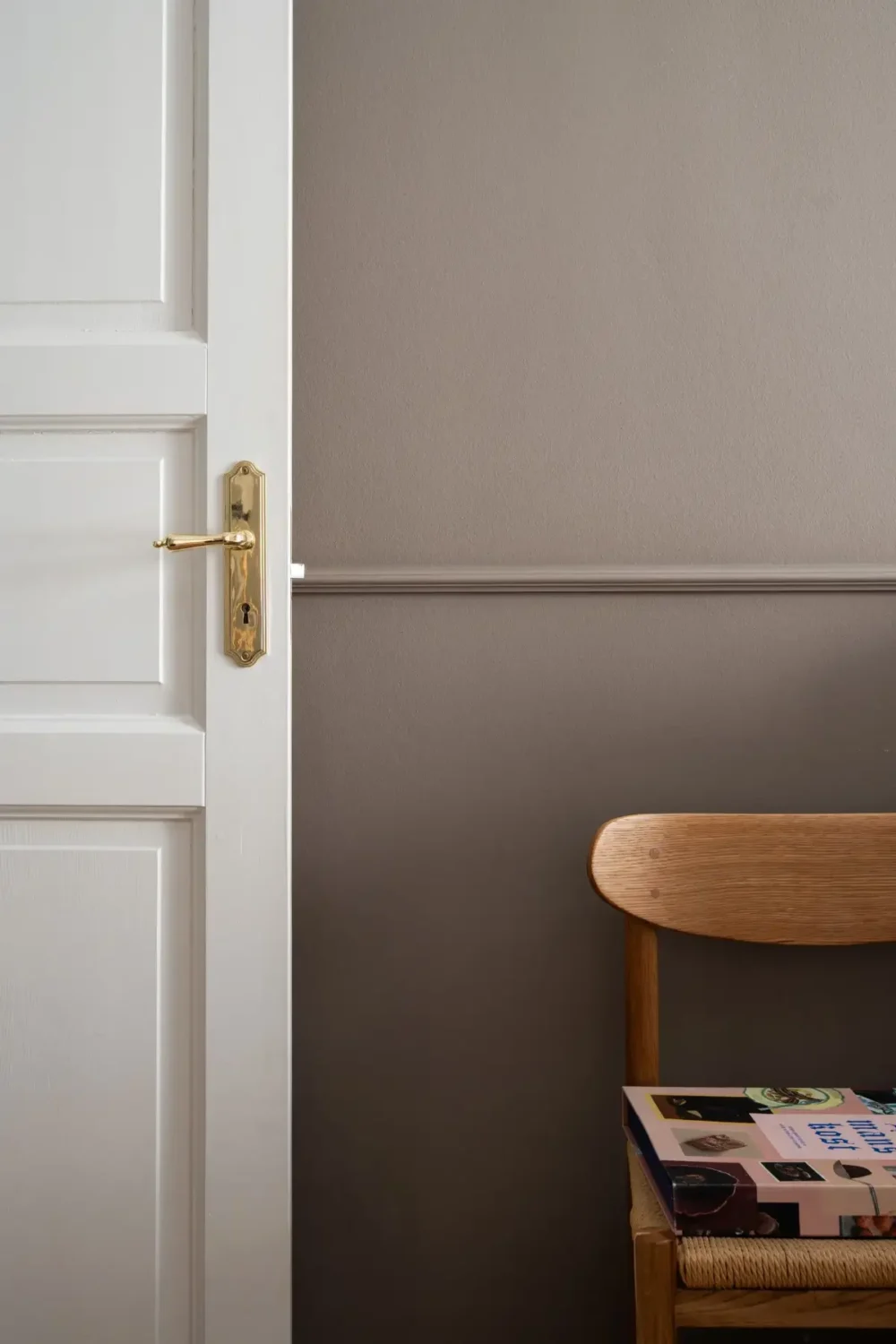 A Green Kitchen in a Classic Scandinavian Apartment 16 door bedroom detail