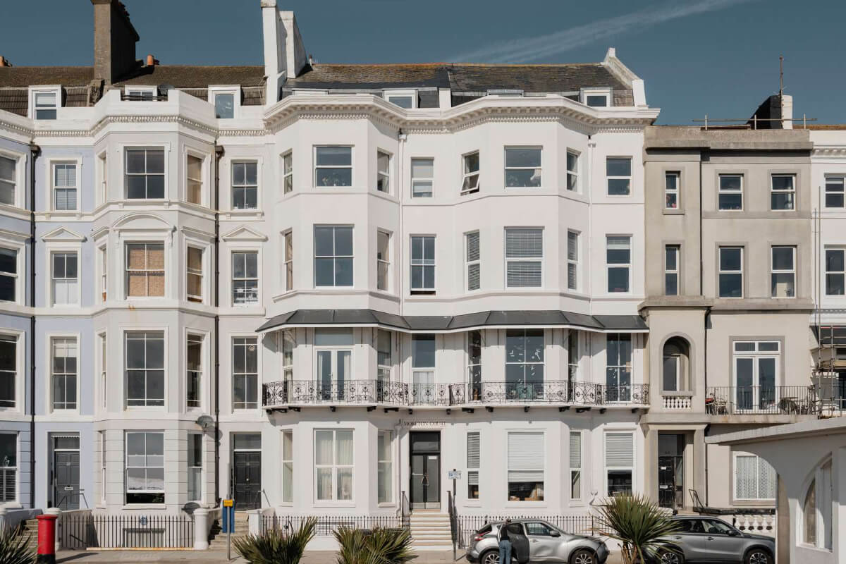 Bespoke Furniture in a Restored Seaside Apartment in England 19 exterior victorian seaside building Bespoke Furniture in a Restored Seaside Apartment in England