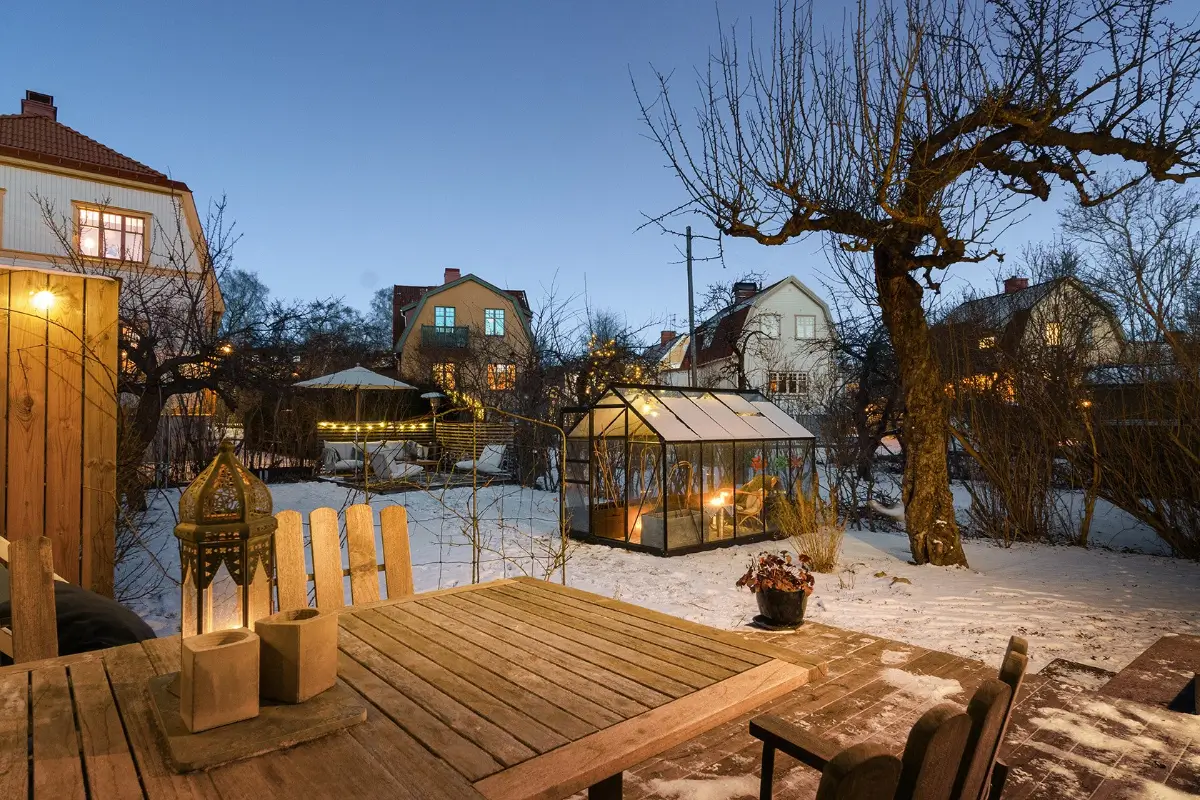 A Charming Early 20th-Century Family Home in Sweden 20 garden with snow