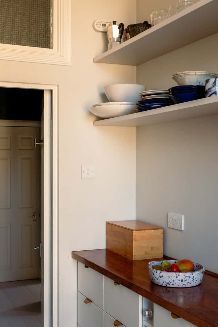 kitchen cabinets and shelves