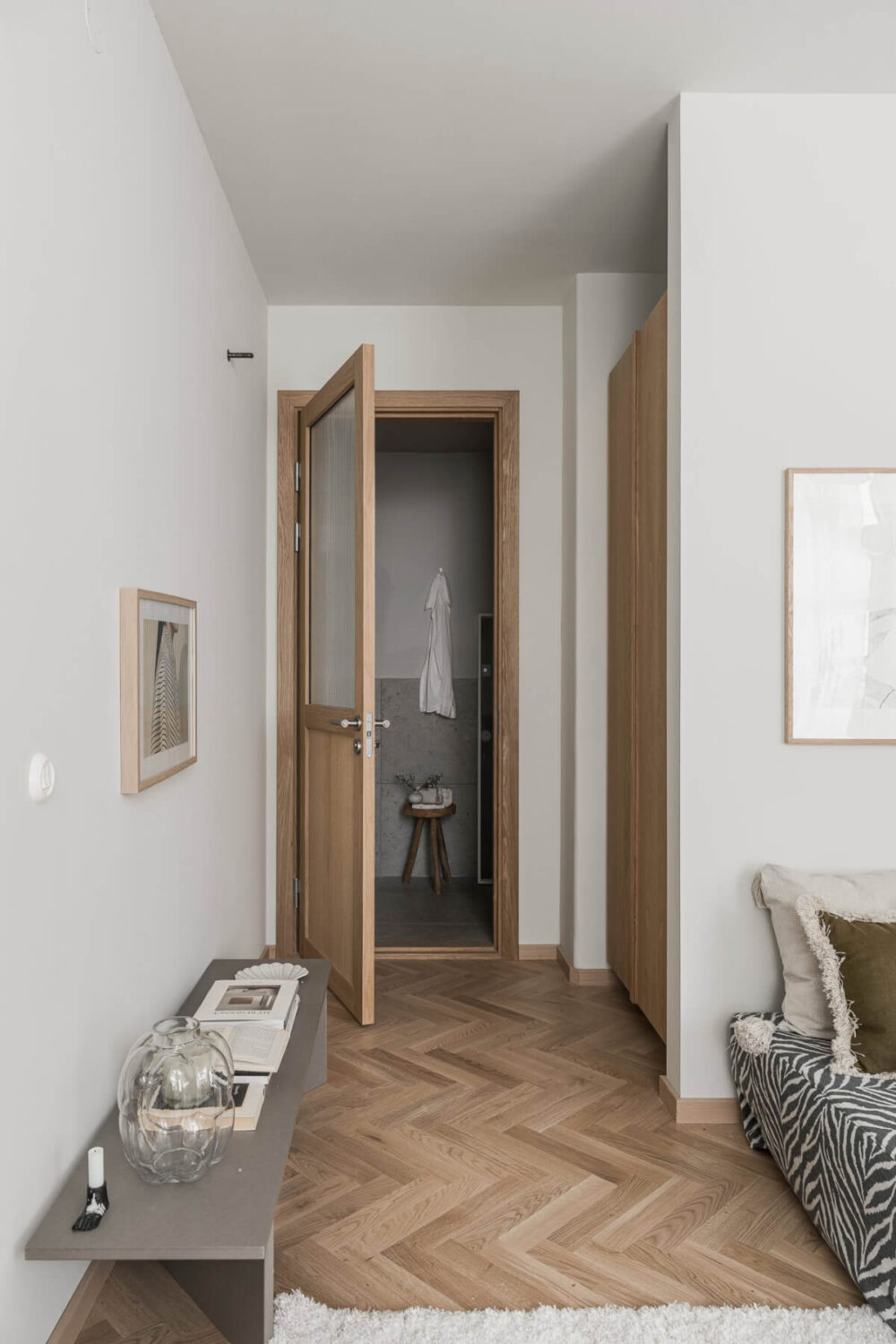 A Light-Filled Contemporary Swedish Apartment 23 oak built in wardrobes