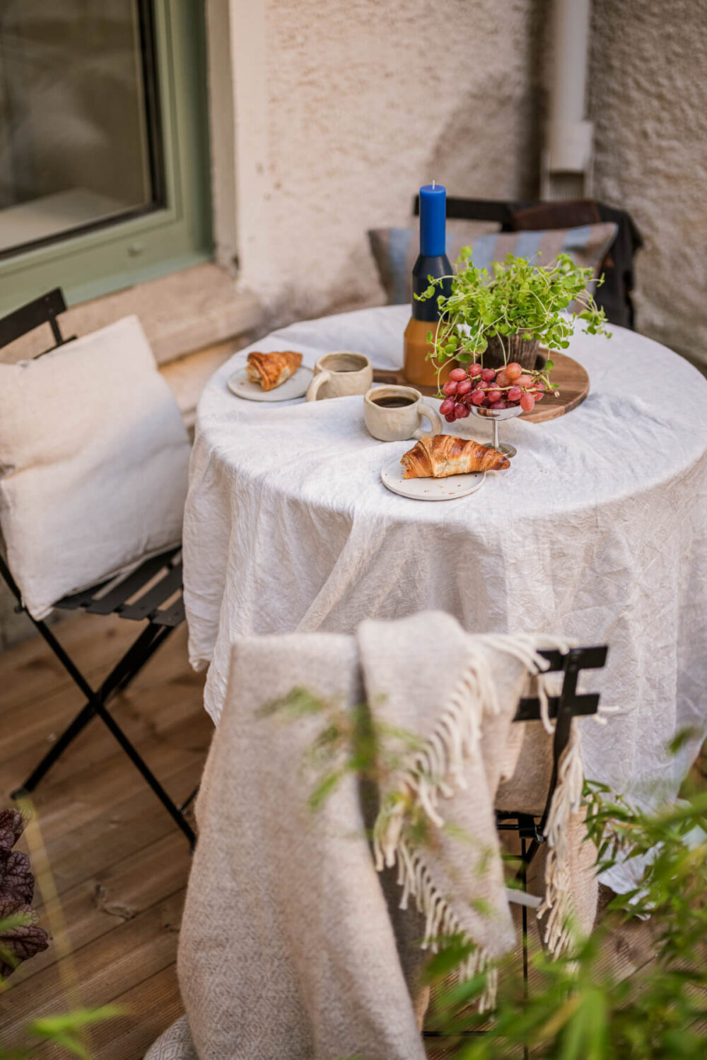 A Light-Filled Contemporary Swedish Apartment 11 outdoor terrace table